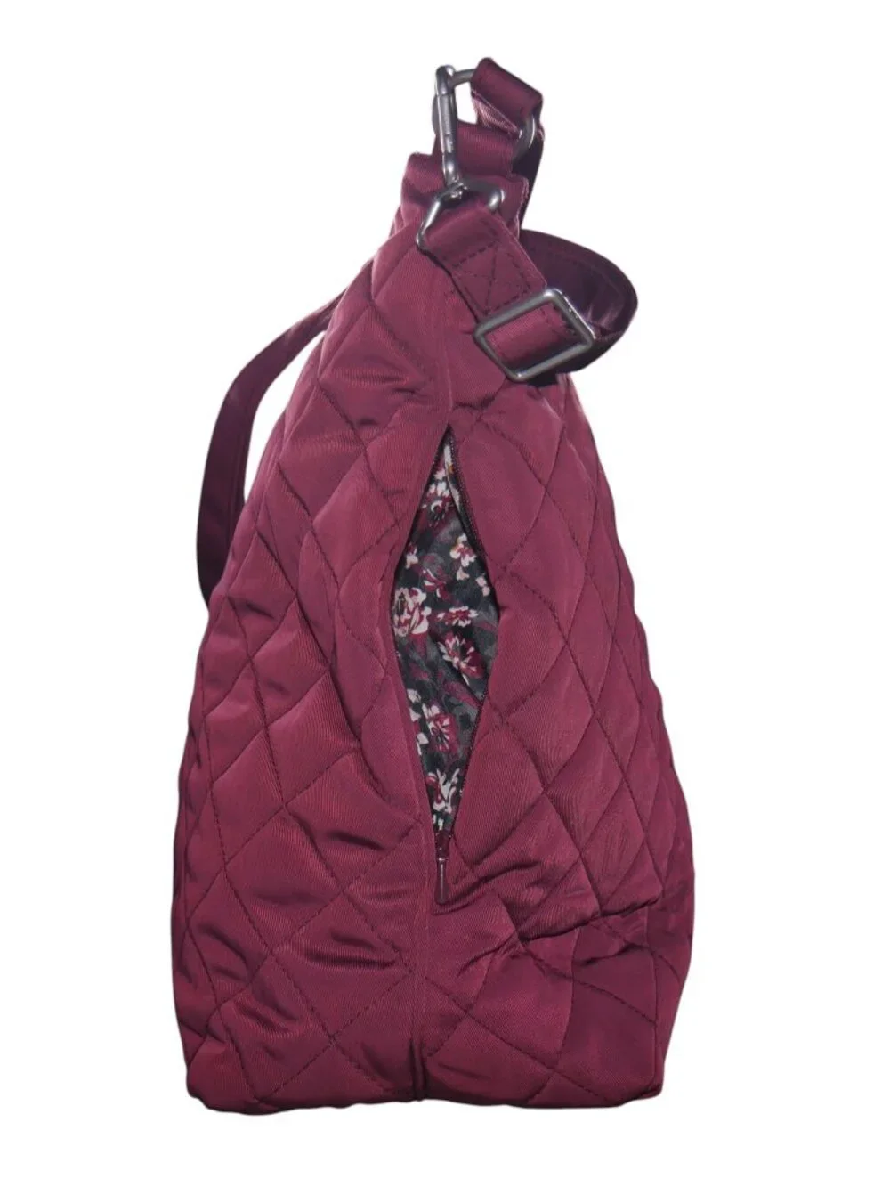 Vera Bradley Slouchy Oversize Hobo Crossbody Purse Bag Quilted Raisin NWT